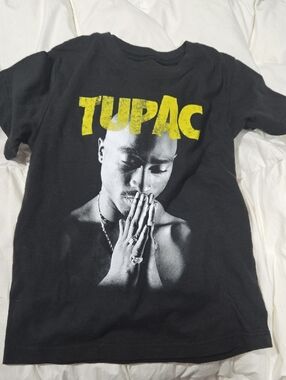 Black Kids Short-Sleeve Graphic Tee with Yellow Print